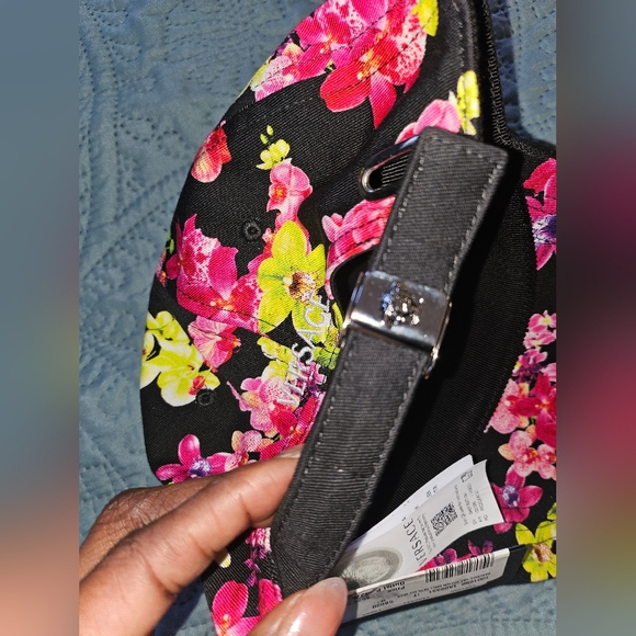 Versace Floral Logo Embroidered Baseball Hat - Picture 2 of 7